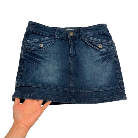 Y2K denim mini skirt blue in jean size 1 W30 L13,5 jean skirt - Picture 9 of 9